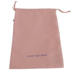 Stuart Weitzman Dust Duster Drawstring Footwear Heels Pink Canvas Gift Bag